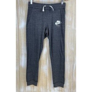 Nike Womens Ankle Length Training Sweatpants Pockets Heather Grey Small Joggers